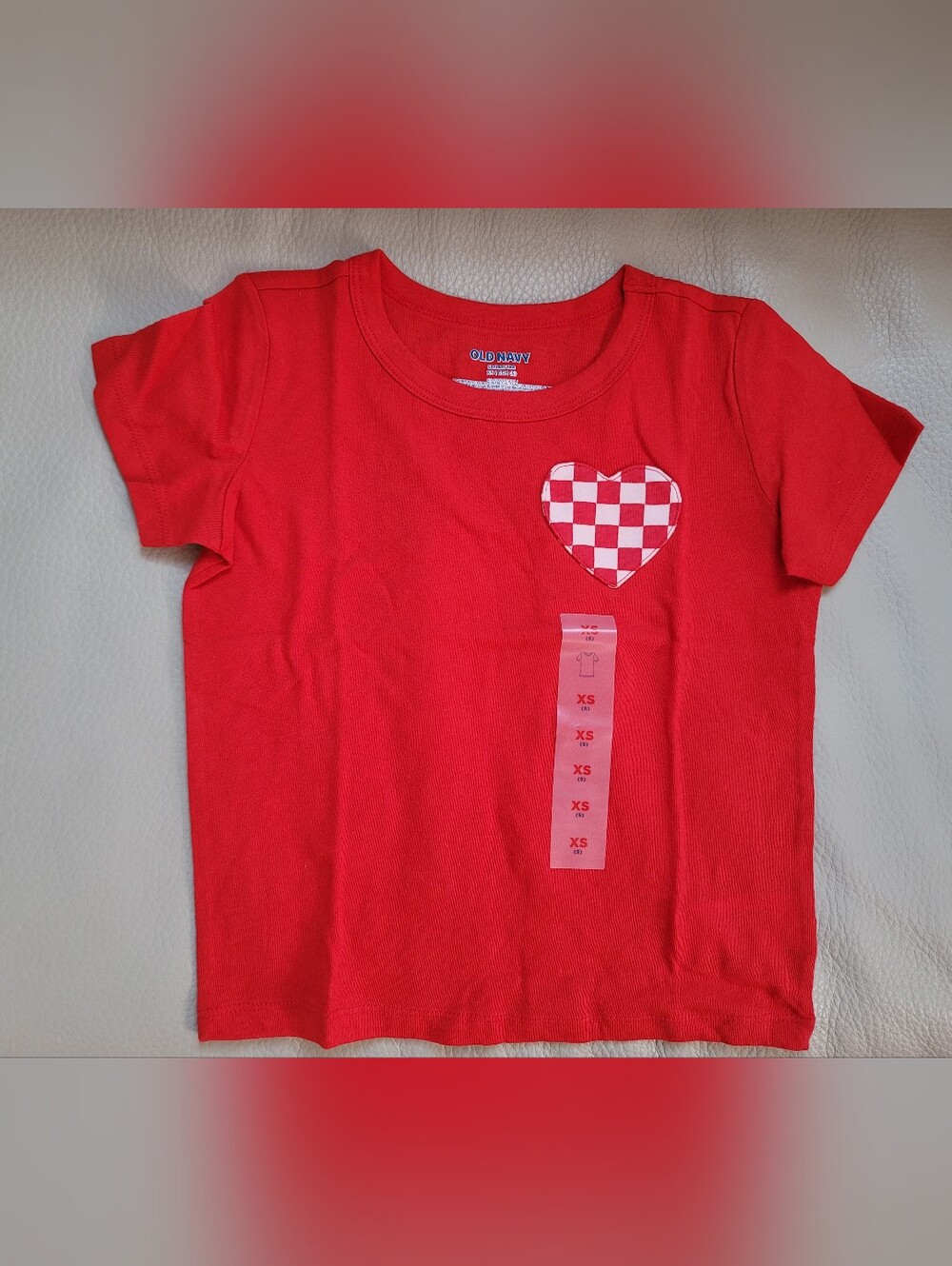 Old Navy Toddler Girl Red Checker Heart Shirts